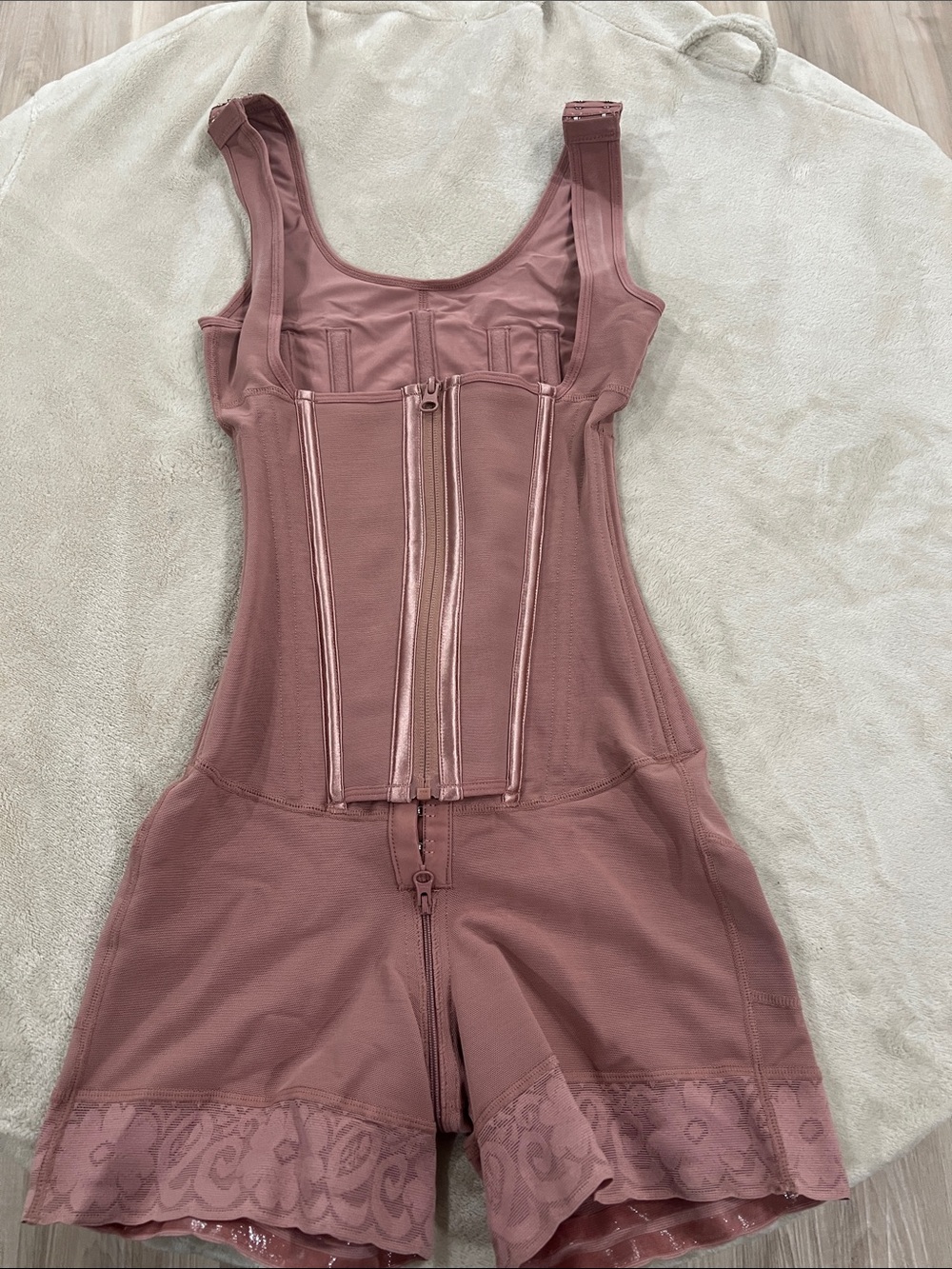 Sculpting Full-Body Shapewear Romper in Dusky Rose